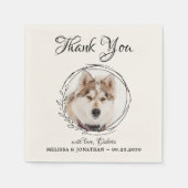 Persoonlijke foto Hartelijk dank jullie weddenscha Servet (Voorkant)