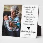 Persoonlijke foto-herdenking In Loving Memory  Fotoplaat (Zijkant)