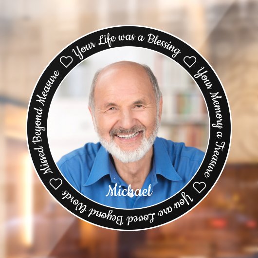 Persoonlijke foto-Herdenking Memorial Raamsticker (Vel 2)