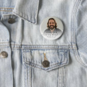 Persoonlijke foto-herdenking ronde button 5,7 cm (In situ)