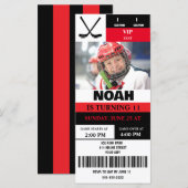 Persoonlijke foto-hockeyticket verjaardagsfeestje (Voorkant / Achterkant)