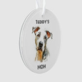 Persoonlijke foto-hond-moeder-sieraad | Aangepast Ornament (voorkant)