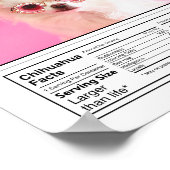 Persoonlijke foto Hondenras Facts Chihuahua Poster (Hoek)