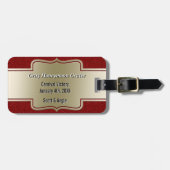 Persoonlijke foto | Honeymoon Cruise Monogram Bagagelabel (Voorkant horizontaal)