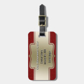 Persoonlijke foto | Honeymoon Cruise Monogram Bagagelabel (Voorkant verticaal)