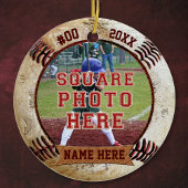 Persoonlijke FOTO Honkbal Ornamenten NAAM, JAAR