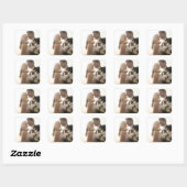 Persoonlijke foto-huwelijk "Dank je" sticker (Vel)