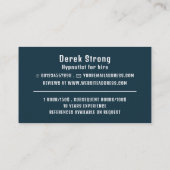 Persoonlijke foto, Hypnotist Visitekaartje (Achterkant)