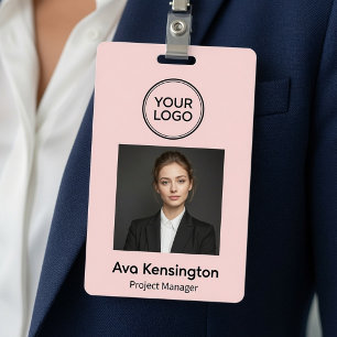 Persoonlijke foto-ID-badge met aangepast logo Badge