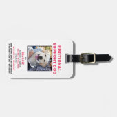 Persoonlijke foto-ID Emotional Support Dog Badge Bagagelabel (Voorkant horizontaal)