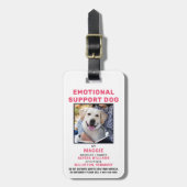 Persoonlijke foto-ID Emotional Support Dog Badge Bagagelabel (Voorkant verticaal)