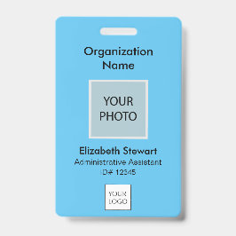 Persoonlijke foto-id en Logo-badge voor medewerker Badge