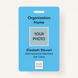Persoonlijke foto-id en Logo-badge voor medewerker Badge