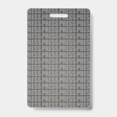 Persoonlijke foto ID Logo Journalist Perspas Badge (Achterkant)