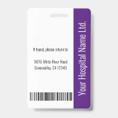Persoonlijke foto ID met aangepaste details Badge (Achterkant)