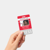 Persoonlijke foto-ID-reporterperspas-ID rood Badge (Handheld)