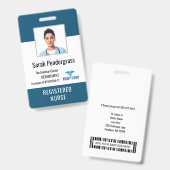 Persoonlijke foto-ID van medewerker van medisch ce Badge (Voor- en achterkant)