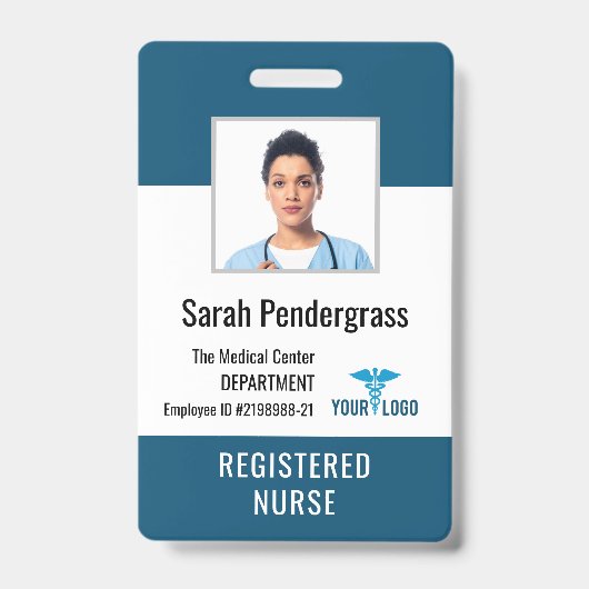 Persoonlijke foto-ID van medewerker van medisch ce Badge (Voorzijde)