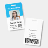 Persoonlijke foto-ID van medisch medewerker Badge (Voor- en achterkant)