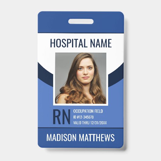 Persoonlijke foto-ID van medisch medewerker Badge (Voorzijde)