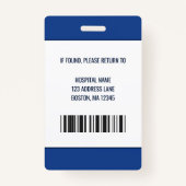 Persoonlijke foto-ID van medisch medewerker Badge (Achterkant)