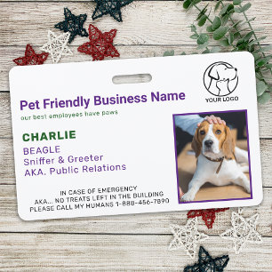 Persoonlijke foto-ID voor Pet Business Corporate D Badge