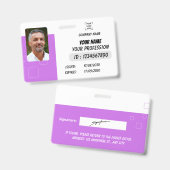 Persoonlijke foto ID zakelijk badge (Voor- en achterkant)