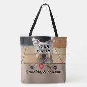 Persoonlijke FOTO Ik hou van mijn GrandDog-cadeaus Tote Bag (Voorkant)
