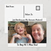 Persoonlijke foto "Ik juffrouw U" Gezegde Hi Briefkaart (Voorkant / Achterkant)