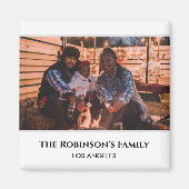 Persoonlijke foto in wit Lijst met teksten Magneet (Voorkant)