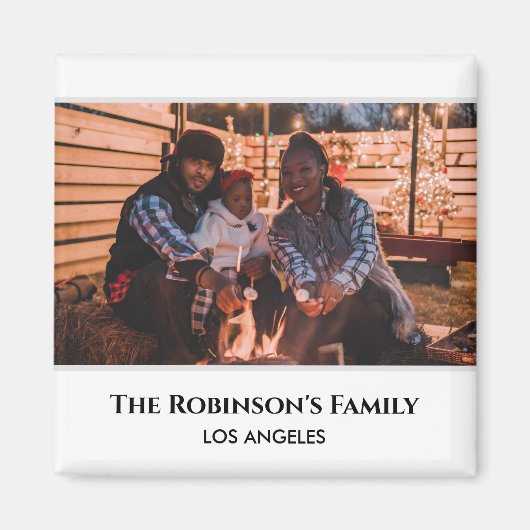 Persoonlijke foto in wit Lijst met teksten Magneet (Voorkant)