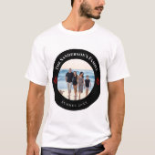 Persoonlijke foto in zwarte cirkel met rode anker t-shirt (Voorkant)