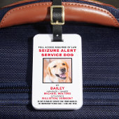 Persoonlijke foto-inbeslagname-service Dog-badge Bagagelabel