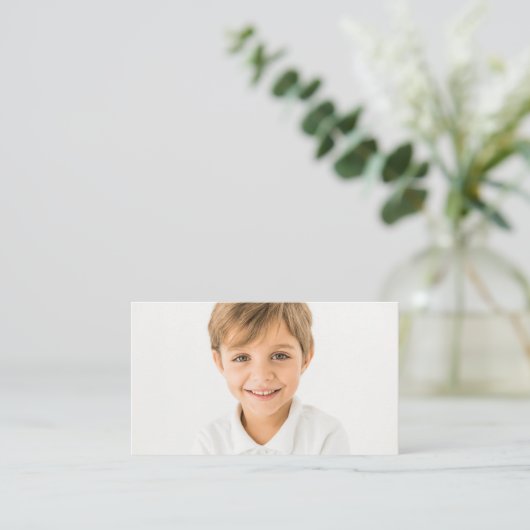 Persoonlijke foto-informatie over de allergie voor visitekaartje (Staand voorkant)