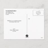 Persoonlijke foto-inkeping voor verticale reeks feestdagenkaart (Achterkant)