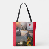 Persoonlijke foto-inkollage afdrukCanvas tas (Achterkant)