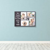 Persoonlijke foto-inkollage van Pet Memorial Canvas Afdruk (Insitu (Houten vloer))