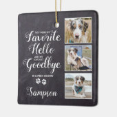 Persoonlijke foto-inkollage van Pet Memorial Keramisch Ornament (Links)