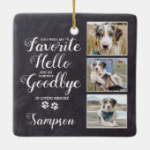 Persoonlijke foto-inkollage van Pet Memorial Keramisch Ornament (Achterkant)