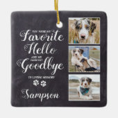 Persoonlijke foto-inkollage van Pet Memorial Keramisch Ornament (Voorkant)