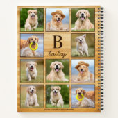 Persoonlijke foto-inkolling van Pet Puppy Dog Notitieboek (Achterkant)