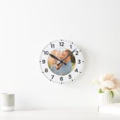 Persoonlijke foto-inlay White Ronde Klok (Huis)