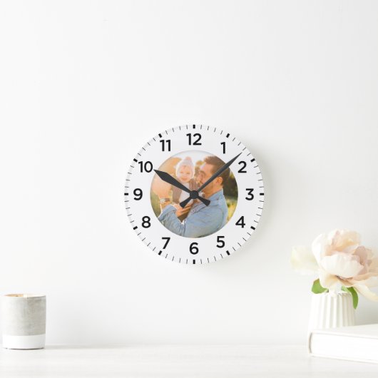 Persoonlijke foto-inlay White Ronde Klok (Huis)