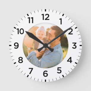 Persoonlijke foto-inlay White Ronde Klok