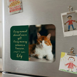 Persoonlijke foto kat verlies met naam magneet