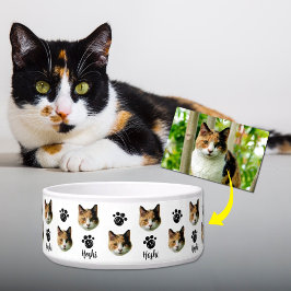 Persoonlijke foto kattengezicht voerbakje