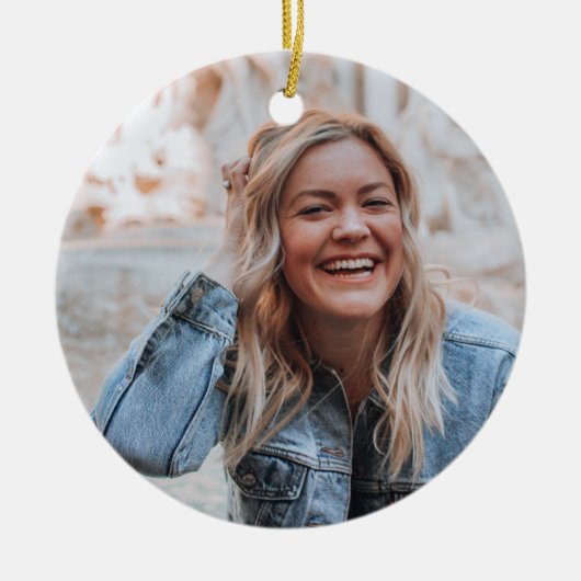 Persoonlijke foto keramisch ornament (Voorkant)