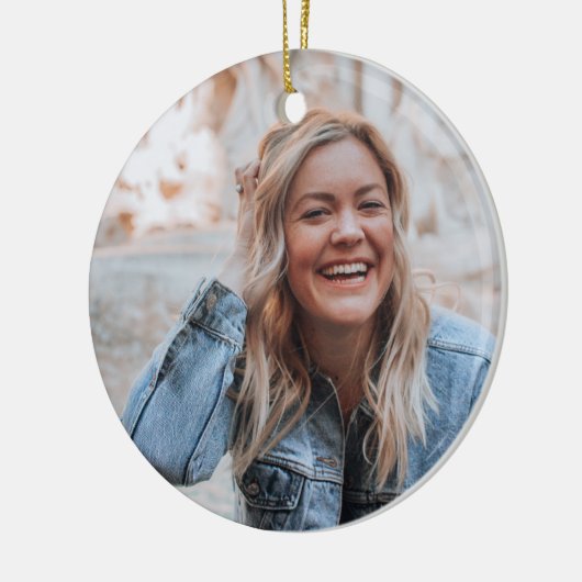 Persoonlijke foto keramisch ornament (Links)