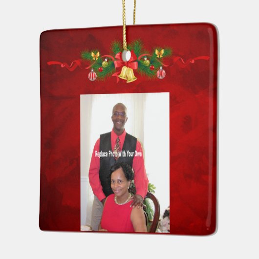 Persoonlijke foto keramisch ornament (Links)