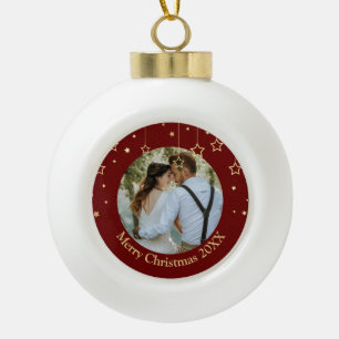 Persoonlijke foto keramische bal ornament